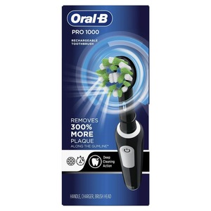 Brosse à dents électrique rechargeable Oral-B Pro 1000, noir, 1 fils, adultes et enfants 3 + - Product Image 5
