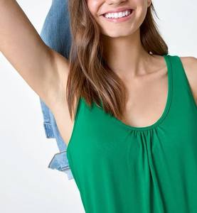 เสื้อกล้ามยาวคอลึกแขนกุดสำหรับผู้หญิงเสื้อแขนกุดใส่เล่นกีฬามาใหม่สวมใส่สบายใส่ในฤดูร้อนใส่กลางแจ้ง - Product Image 3