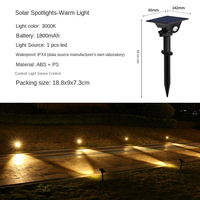 Projecteur solaire rond noir, lumière LED de jardin étanche IP65, 6000K Ra80 à intensité variable, 180° °   Faisceau large pour l'aménagement paysager extérieur des arbres