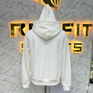 เสื้อมีฮู้ดแบบซิปของผู้ชายเสื้อแจ็กเก็ตแบบมีซิปล้างด้วยกรดเสื้อมีฮู้ดแนวสตรีทผ้าฟลีซแบบวินเทจ - Product Image 3