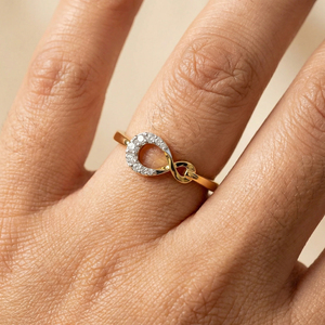 18K Gold Plated Infinity Knot <b>Ring</b> for Women Minimalist CZ Diamond <b>Adjustable</b> <b>Ring</b> Trendy Promise Engagement Jewelry Gift - Product Image 4
