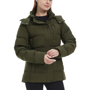 Parkas para mujer, abrigo de invierno a la moda con capucha larga, chaqueta cálida de manga larga acolchada de algodón para mujer, Parkas para clima de nieve - Product Image 5