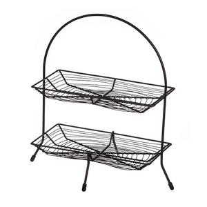 Cesta de pan de 2 niveles de hierro de diseño de tendencia, forma y tamaño personalizados, cesta de almacenamiento de alimentos para accesorios de cocina - Product Image 1