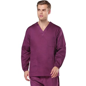 Ensembles de gommage en coton à ouverture à glissière pour femmes vêtements de travail d'infirmière avec col de manteau pour salopette de médecin vétérinaire Spa - Product Image 5
