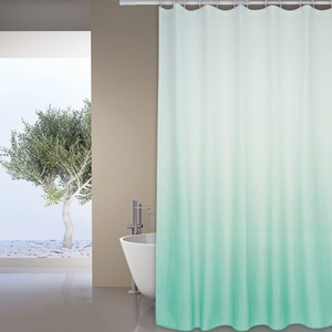 MSV "Sugar" PVC shower <b>curtain</b> in green, 180 x 200 cm - Product Image 2