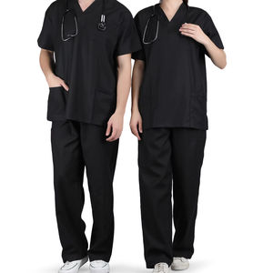 Conjunto de Uniformes Médicos Unisex Antimicrobianos de Algodón y Poliéster, Parte Superior y Pantalones para Médicos, Enfermeras, Uniformes de Hospital, Talla Personalizada para Hombre - Product Image 1