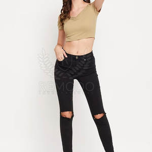 Camiseta corta de talla grande de alta calidad hecha en fábrica para mujer, Tops cortos hechos en Pakistán para mujer - Product Image 1