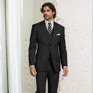 Traje de tres piezas para hombre, traje informal de negocios de ajuste regular profesional Formal para hombre, traje de boda para mejor hombre - Product Image 1