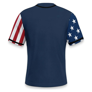 Bajo MOQ Ropa deportiva personalizada Impresión por sublimación con botón Tallas grandes Transpirable EE. UU. Jersey Béisbol Top Camisas - Product Image 4