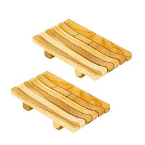 Porte-savon en bois naturel durable et écologique, imperméable à l'eau, utilisation quotidienne pour les savons secs et durables Fournitures de bain et de toilette - Product Image 1