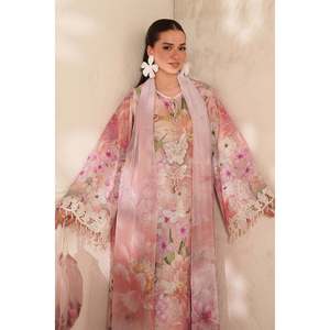 ชุดสูทผู้หญิง BAROQUE 3 ชิ้น ลายพิมพ์ดิจิทัลบนผ้าลอน พร้อมเสื้อเชิ้ตผ้าไหมพิมพ์ลาย ผ้าคลุมไหล่ และกางเกงขายาว-BIC-054 - Product Image 2