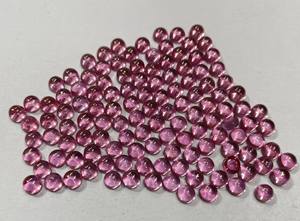 พลอยโทแพซสีชมพูธรรมชาติทรงกลมทรงหลังเบี้ย8มม. คุณภาพดี-สีชมพูบุษราคัมทรงกลม - Product Image 6