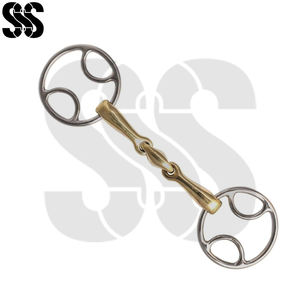 En gros, Mors à anneau lâche à double articulation en argent allemand, durables pour un confort d'équitation - Product Image 2