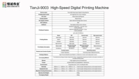 Mesin Cetak Karton Satu Lintasan Industri Baru Tianji-9003 CMYK Tinta Eco Solvent Printer Inkjet Digital untuk Kotak Bergelombang Kraft