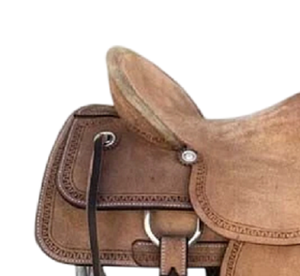 Selle de cheval western en cuir véritable de qualité supérieure, adaptée au barrel racing et à l'équitation - Product Image 4