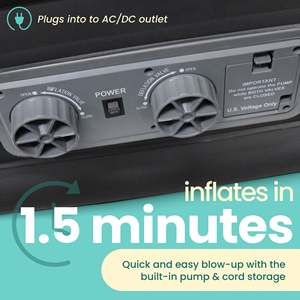 Materasso ad aria di lusso moderno EZ INFLATE a doppia altezza con pompa integrata per uso in camera da letto - Product Image 5