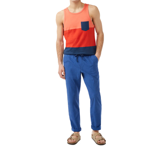 Camiseta sin Mangas de Estilo Único 2026, de Alta Calidad, Ecológica, Transpirable, Teñida con Tintes Naturales, de Algodón, con Parches, Informal, para Hombre - Product Image 6