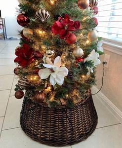 Mejor precio bambú moderno ecológico multifunción árbol de Navidad falda Collar decoración de alta calidad productos de vacaciones de tendencia caliente - Product Image 3