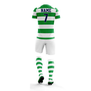 Poliéster sostenible Ligero Transpirable Diseño ecológico Ajuste clásico Hombres Equipo juvenil Ropa Uniforme de fútbol de estilo francés - Product Image 6