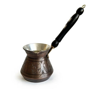 Turkish Coffee <b>Pot</b> Etching Designer Pure Copper <b>Pot</b> for Hotels and Corner Coffee Shops Tabletop Decoration - Product Image 1