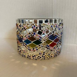 Decorative Glass Mosaic Work Colourful Votive T <b>Light</b> Hanging <b>Lanterns</b> Wholesale Supplier From India - Product Image 1