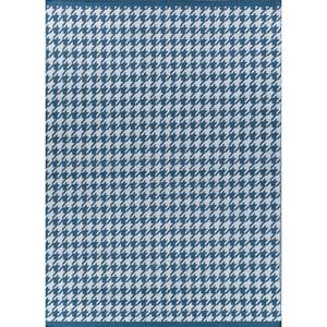 พรมขนสัตว์ทอลายเรียบสีน้ำเงินอัลฮัมบราสำหรับวัยรุ่น ADWP-13049 ลายทางเดินรูปสี่เหลี่ยมผืนผ้าสำหรับตกแต่งห้องนั่งเล่น - Product Image 1