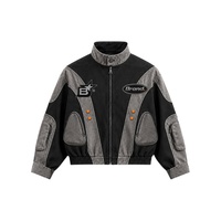 Ensemble survêtement homme coupe oversize en nylon uni avec logo personnalisé, veste coupe-vent vintage et pantalon 2-en-1, écologique