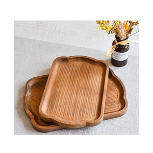 Plato redondo de madera para servir aperitivos, frutas, queso, pan, Ideal para mesa de comedor, cocina, decoración, fiestas y catering - Product Image 4