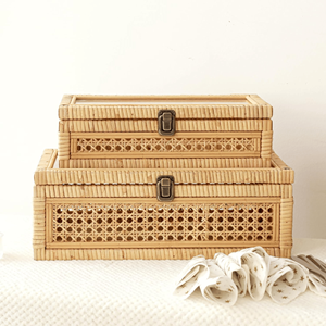 Best Selling Set of Handicraft Rattan <b>Woven</b> <b>Storage</b> <b>Basket</b> Rattan Box High Quality From Vietnam - Product Image 2