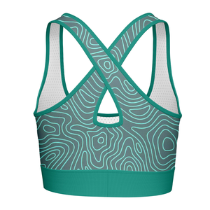 Soutien-gorge de sport léger et respirant à quatre directions extensible avec un motif de fleur d'anthurium sur le devant, personnalisé, pour le yoga, la remise en forme, la course à pied, pour femmes - Product Image 3