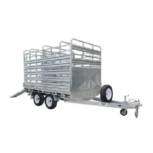 Heavy Duty Dual Axle Livestock <b>Farm</b> <b>Trailer</b> Cattle Sheep Transport Utility Cargo <b>Trailer</b> Wholesale For Agriculture - Product Image 1