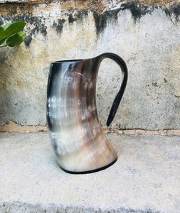 Cuerno de búfalo hecho a mano vikingo taza de cuerno para beber nuevo diseño para cerveza y café taza de cuerno para beber Natural - Product Image 5