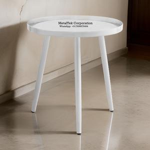 Mesa decorativa con revestimiento de polvo rosa, muebles de vida únicos modernos personalizados, mesa auxiliar de Metal, muebles de jardín para el hogar - Product Image 3