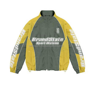 Survêtement coupe-vent zippé pour homme personnalisé, veste de sport en nylon pour jogging, tenue grande taille avec fonction coupe-vent - Product Image 4