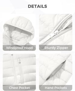 Men's High Quality Canvas Lightweight Puffer <b>Jacket</b> High Street <b>Packable</b> Winter Coat Hood Plus Size Custom Logo OEM Service - Product Image 2
