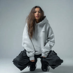 Drop Shoulder Hooded <b>Women</b> <b>Top</b> Winter Streetwear Jogging Loose Fit Hoodies Ladies 550 GSM <b>Fleece</b> Baggy Hoodie <b>Top</b> <b>Womens</b> - Product Image 4