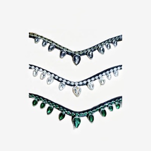 Frontaleras Ecuestres de Cuero 100% Genuino Hechas a Mano de Alta Calidad, Cristales Personalizables, Nuevo Diseño de Gota, Venta al por Mayor - Product Image 1