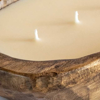 Bol de bougie parfumée en bois en gros de haute qualité pour des occasions telles que le ramadan de Pâques et les fournitures naturelles en vrac de la fête des pères