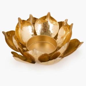 Dernier bougeoir de conception de Lotus support de lumière de thé pour le bougeoir d'or de Diwali pour des événements bougeoirs de la meilleure qualité à vendre - Product Image 4