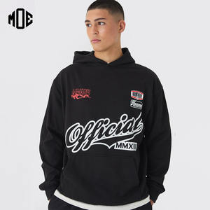 เสื้อสเวตเตอร์มีฮู้ดสำหรับผู้ชายเสื้อมีฮู้ดแบบไม่มีสายรัด20% ผ้าโพลีเอสเตอร์80% โอเวอร์ไซส์กำหนดโลโก้ได้เอง - Product Image 1