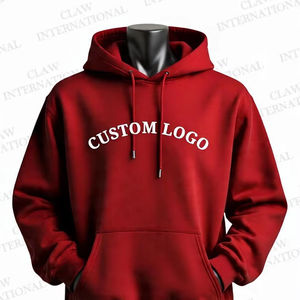 Sudadera con capucha de lana de algodón 100% de peso pesado para hombre de alta calidad, ropa de calle con logotipo personalizado, moda térmica de estilo Regular para invierno - Product Image 1