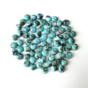 Vivaaz gemas 4mm turquesa Natural piedra trasera plana grado AAA forma suave 5mm cabujón IGI certificado semiprecioso Suelto - Product Image 4