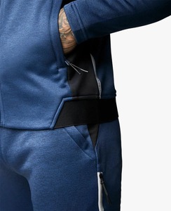 Full Zip Up Hoodies Hombres Poliéster Tech Fleece Stripe Chándal Ropa deportiva Jogger Sweatsuit Hombres Chándal al por mayor - Product Image 5