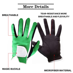 Gants de golf à logo personnalisé avec poignée antidérapante en cuir de haute qualité et sangles de poignet réglables - Product Image 2