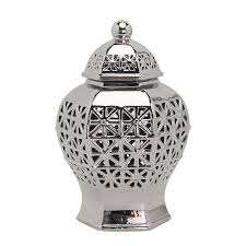 แจกันดอกไม้โลหะลายตอกแบบอาร์ตเดโค งานแฮนด์เมด สีทอง สำหรับตกแต่งภายในและภายนอกบ้าน สวน ระเบียง - Product Image 4