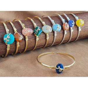 Bracelets enveloppants élégants plaqués or rose, designs uniques de pierres précieuses enroulées pour la revente - Product Image 1