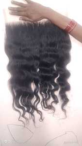 Extensiones de cabello humano de alta calidad con cierre de encaje ondulado rizado alineado con cutícula de colores naturales de un solo donante - Product Image 5