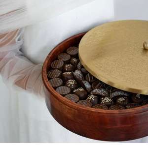 Cuenco creativo para servir chocolate de hierro y metal de calidad, cuenco de chocolate de diseño elegante para decoración de mesa de restaurante de hotel, cuenco de chocolate - Product Image 6