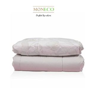 ผ้าห่มขนอูฐแบบมองโกเลีย100% หรูหราขนาด220X200ซม. สีขาวมีใบไม้สีน้ำตาลสำหรับสองคน - Product Image 2