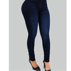 New Arrival Custom Logo <b>Women's</b> Winter Stretchy Denim Jean Pants Wholesale OEM Service Plus Size Cargo Pants Custom Design - Product Image 4